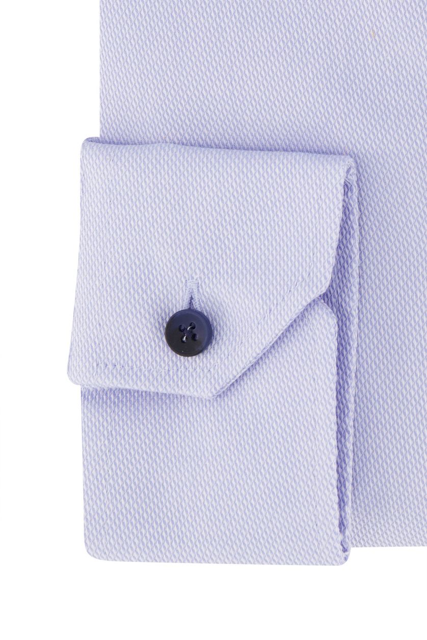Overhemd Ledub modern fit normale fit blauw effen katoen