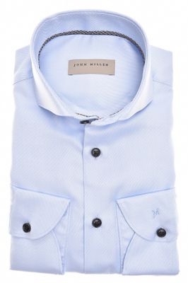 John Miller John Miller business overhemd normale fit lichtblauw effen katoen