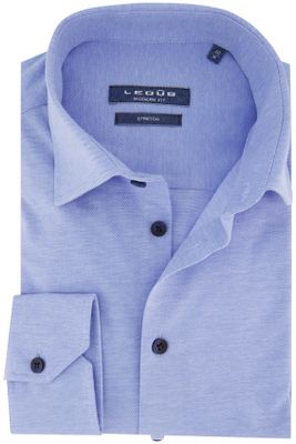 Ledub Ledub overhemd mouwlengte 7 Modern Fit New normale fit lichtblauw katoen tricot