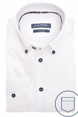 Ledub Ledub overhemd wit mouwlengte 7