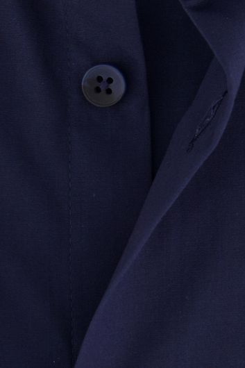 Ledub overhemd donkerblauw effen