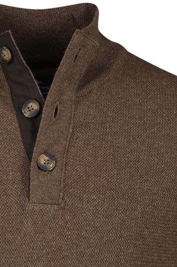Baileys trui opstaande kraag bruin wol