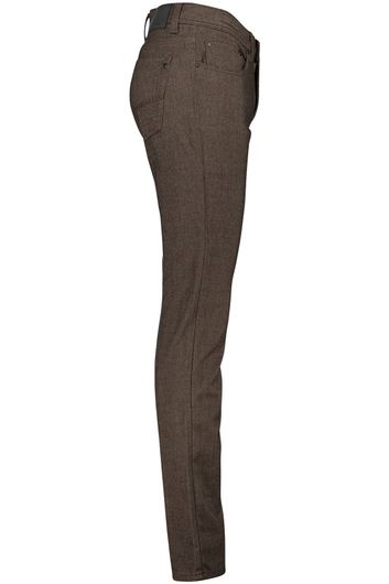Pierre Cardin jeans bruin effen tapered fit modern