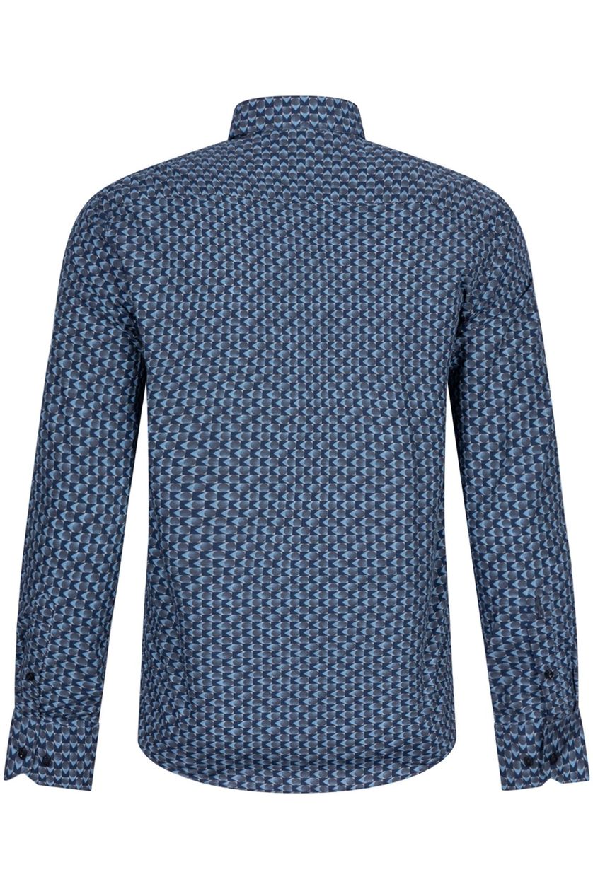 Cavallaro overhemd Cesario mouwlengte 7 slim fit donkerblauw