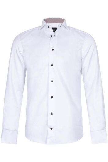 Cavallaro overhemd mouwlengte 7  Saverio slim fit effen wit 