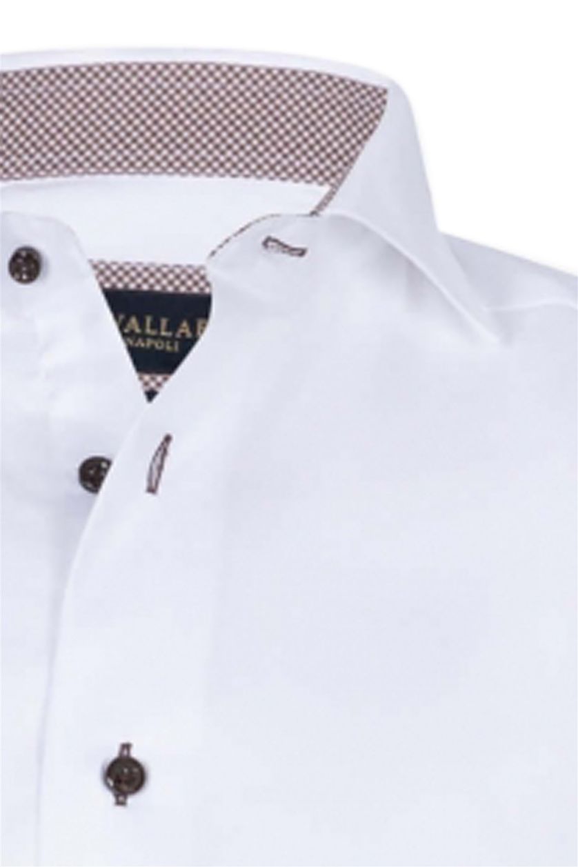 Cavallaro overhemd  Saverio mouwlengte 7 slim fit wit 