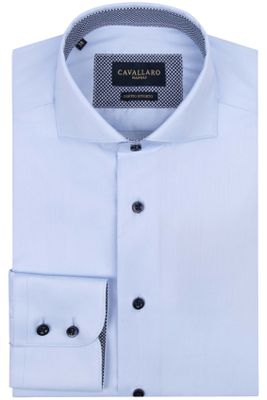 Cavallaro Cavallaro business overhemd katoen slim fit lichtblauw