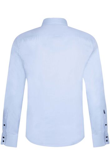 Cavallaro overhemd lichtblauw mouwlengte 7 katoen slim fit