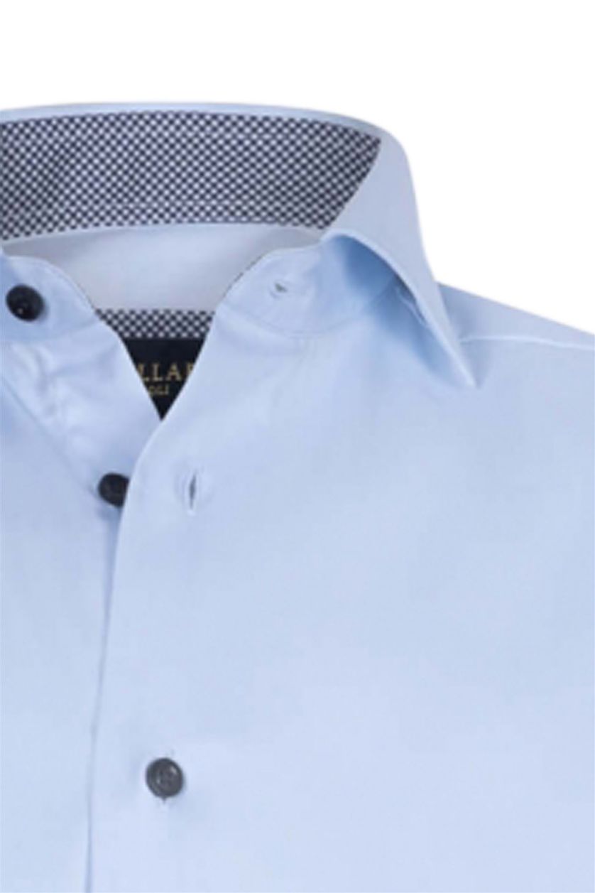 Cavallaro overhemd katoen mouwlengte 7 slim fit lichtblauw