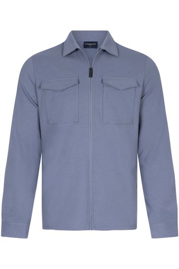 Cavallaro casual blauw overhemd normale fit 