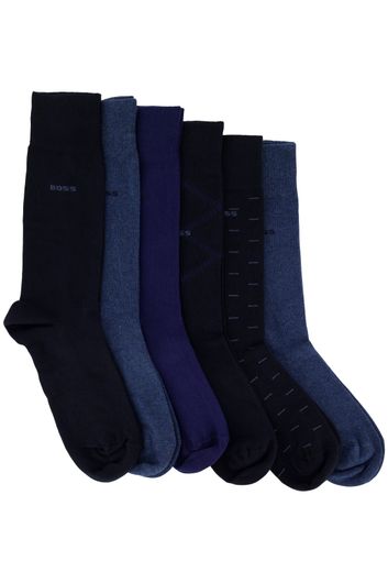 Hugo Boss sokken blauw geprint katoen