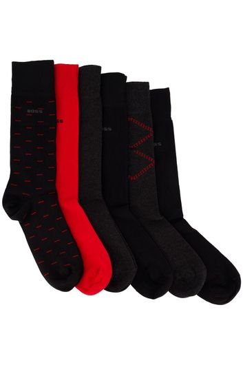 Hugo Boss sokken rood geprint katoen