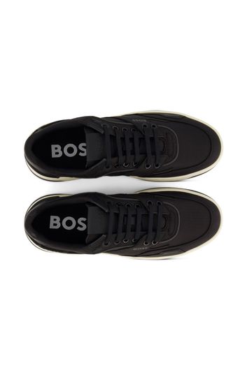 Hugo Boss sneakers zwart effen leer