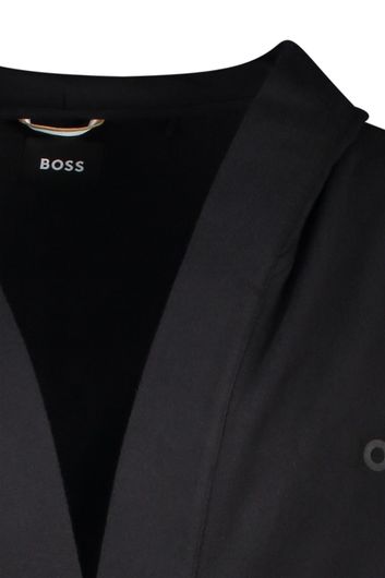 Hugo Boss badjas zwart effen katoen