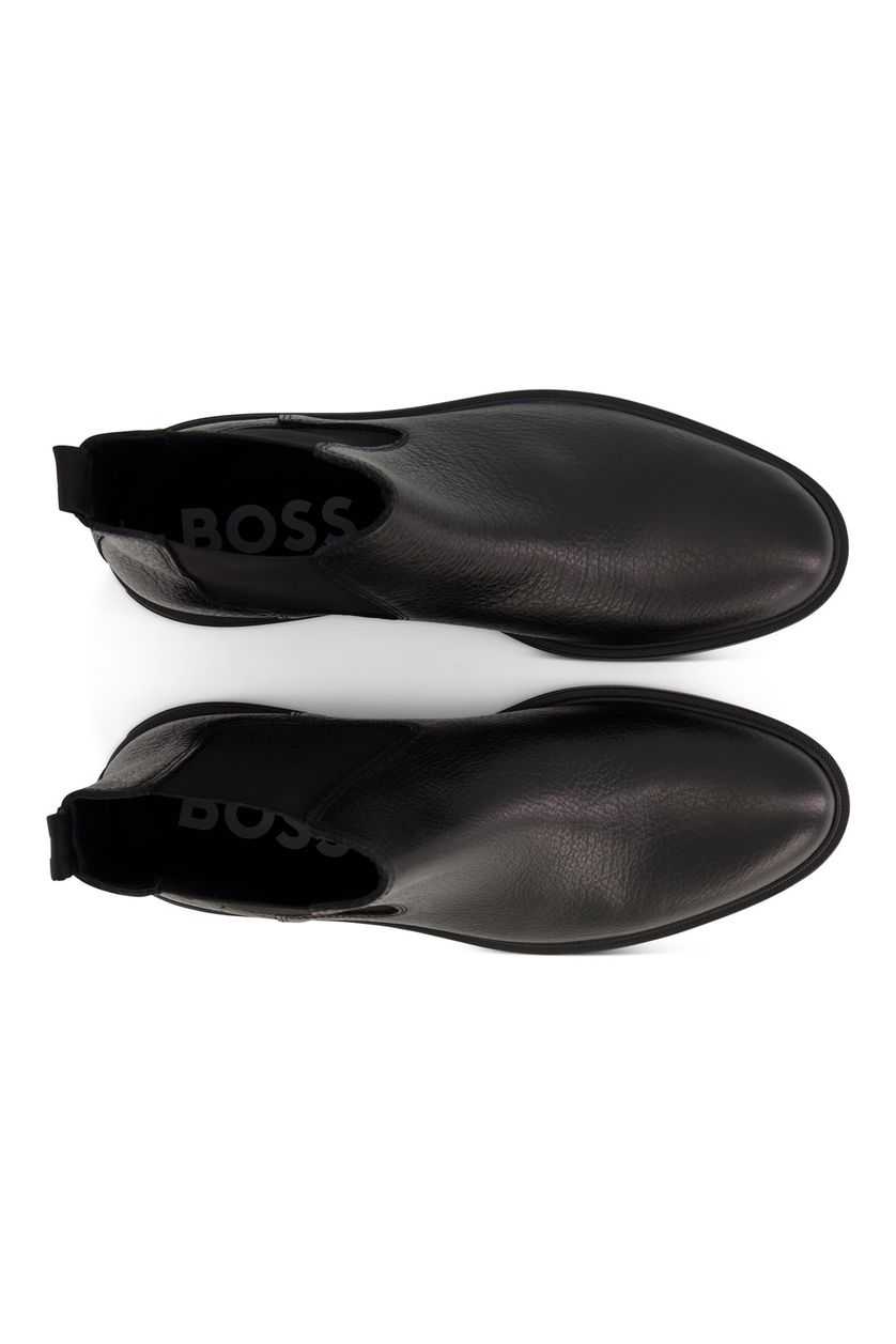 Hugo Boss hoge nette schoenen zwart effen leer