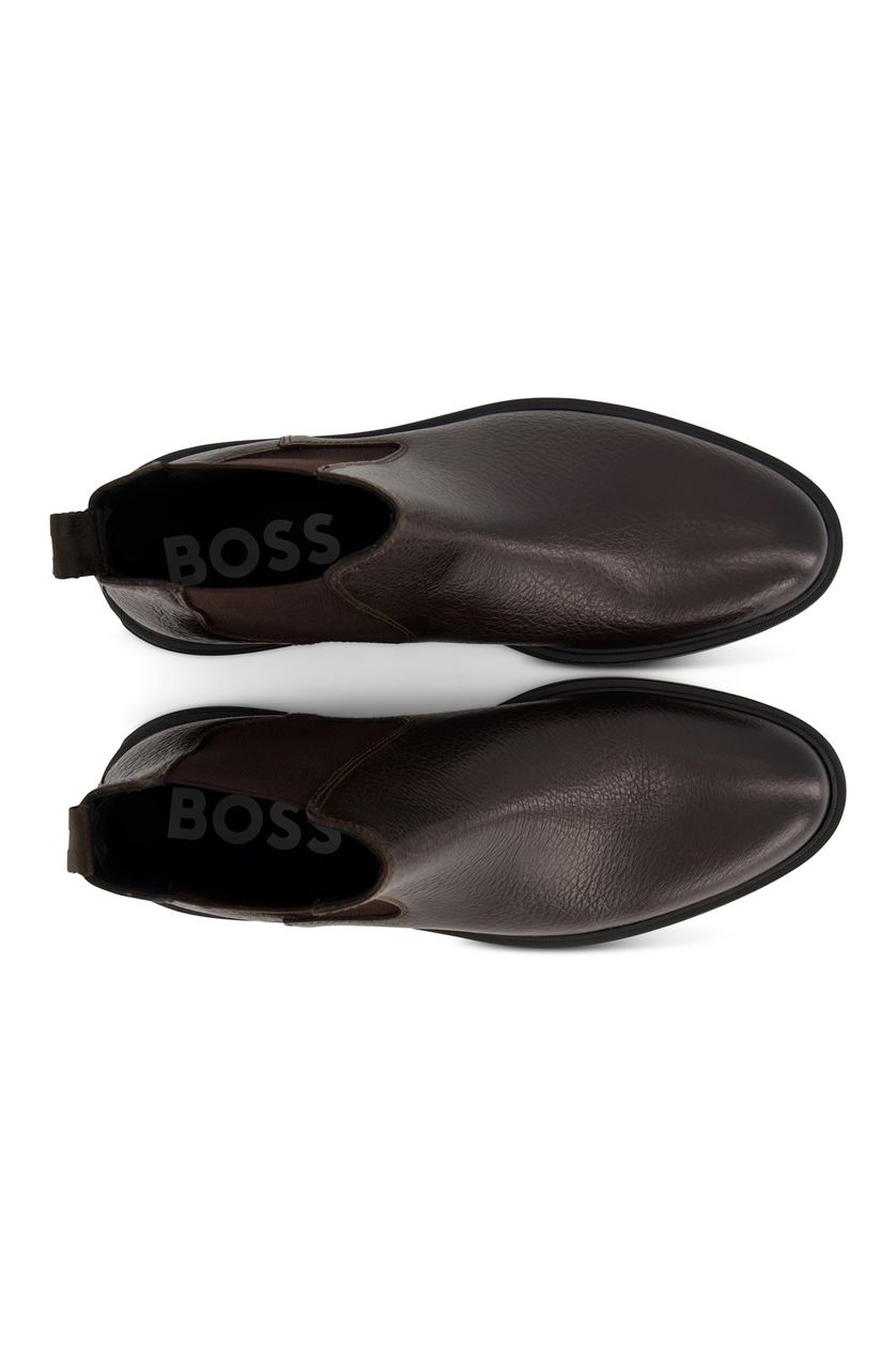 Hugo Boss nette schoenen donkerbruin effen leer