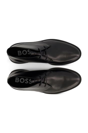 Hugo Boss nette schoenen zwart effen leer