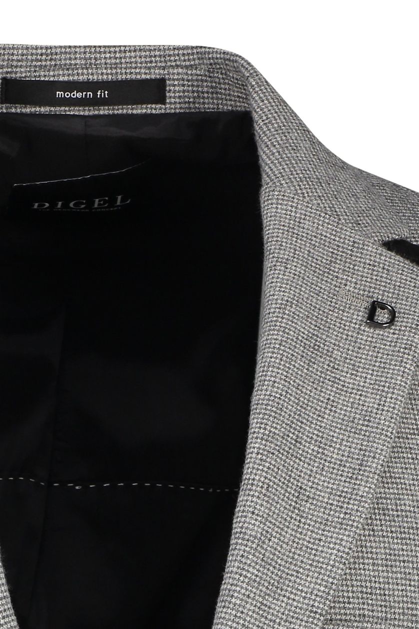 Digel colbert wol grijs modern fit stretch