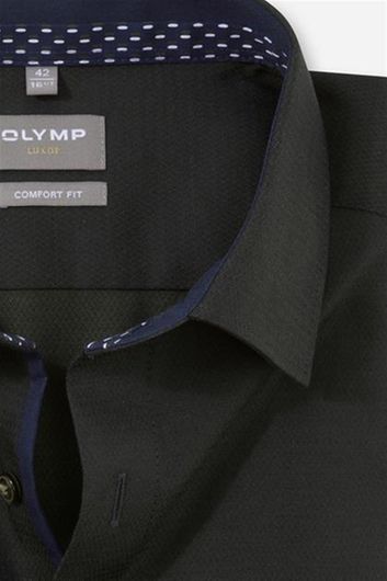 Olymp business overhemd Luxor Comfort Fit wijde fit groen effen katoen