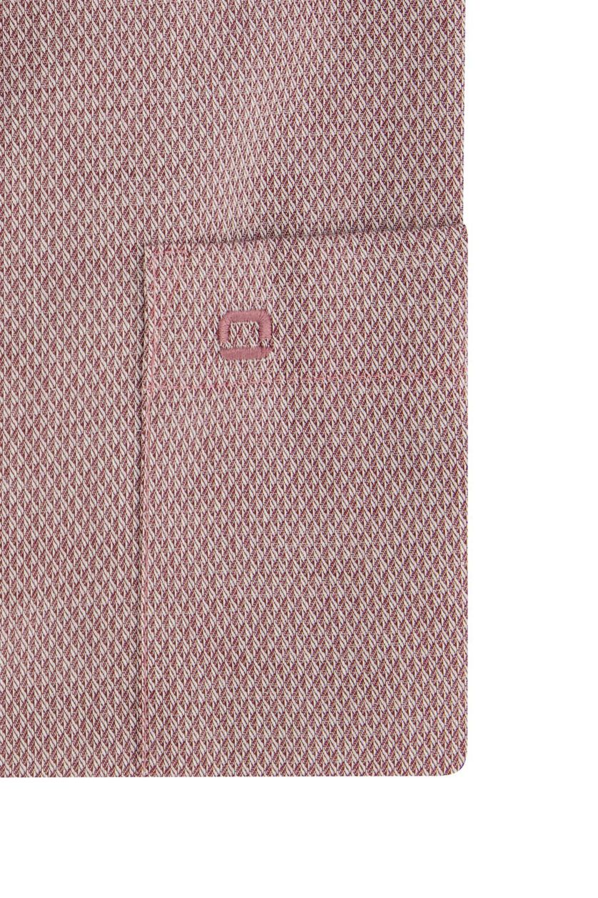 Olymp business overhemd Luxor Comfort Fit wijde fit roze effen katoen structuur