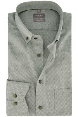 Olymp Olymp overhemd groen comfort fit button-down
