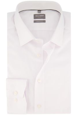 Olymp Olymp business overhemd wijde fit wit effen katoen Modern Fit strijkvrij