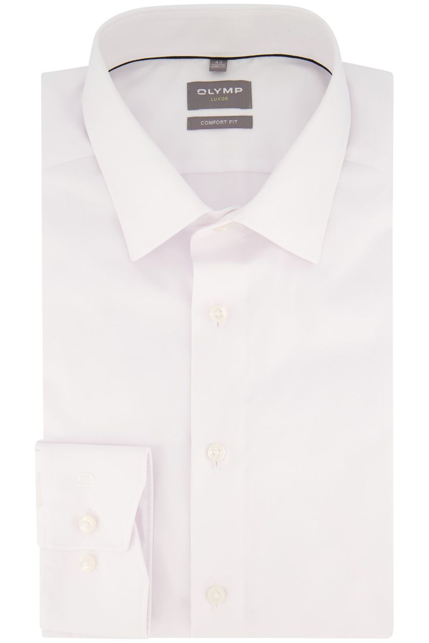 Olymp business overhemd wijde fit wit effen katoen Modern Fit strijkvrij