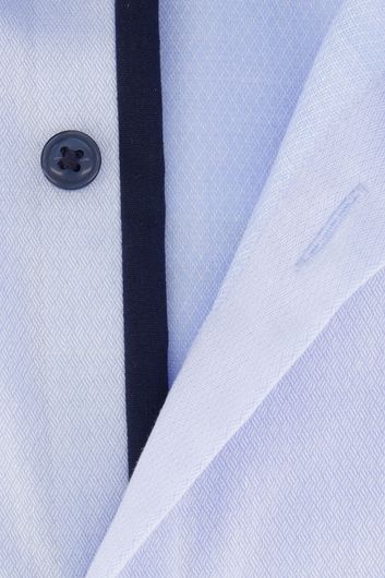 Olymp overhemd mouwlengte 7 normale fit lichtblauw effen katoen