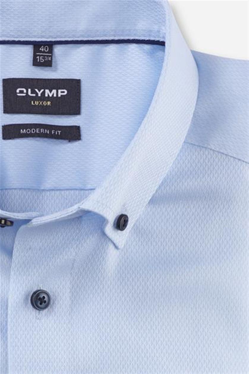 Zakelijk Olymp overhemd Luxor Modern Fit lichtblauw uni
