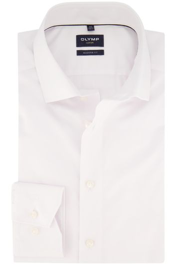 Olymp overhemd mouwlengte 7 normale fit wit effen katoen