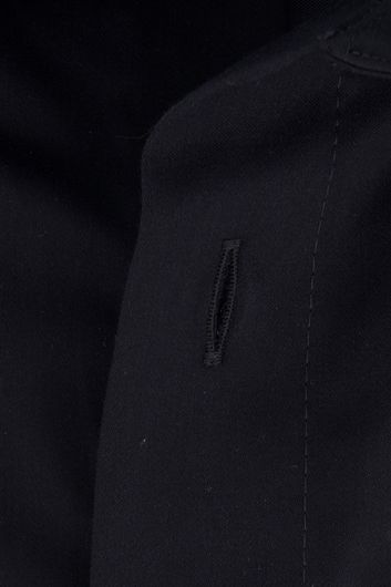 Olymp overhemd mouwlengte 7 normale fit zwart effen katoen