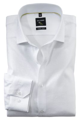 Olymp Olymp zakelijk overhemd super slim fit wit uni katoen