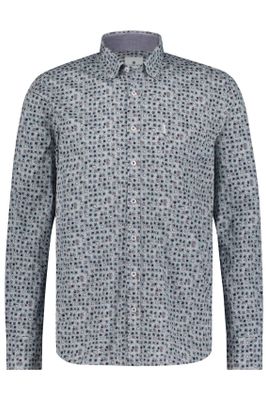 State of Art Grijs State of Art casual overhemd normale fit print