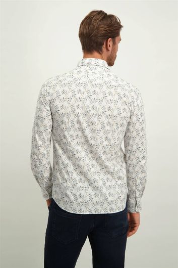 Wit State of Art casual overhemd normale fit print katoen