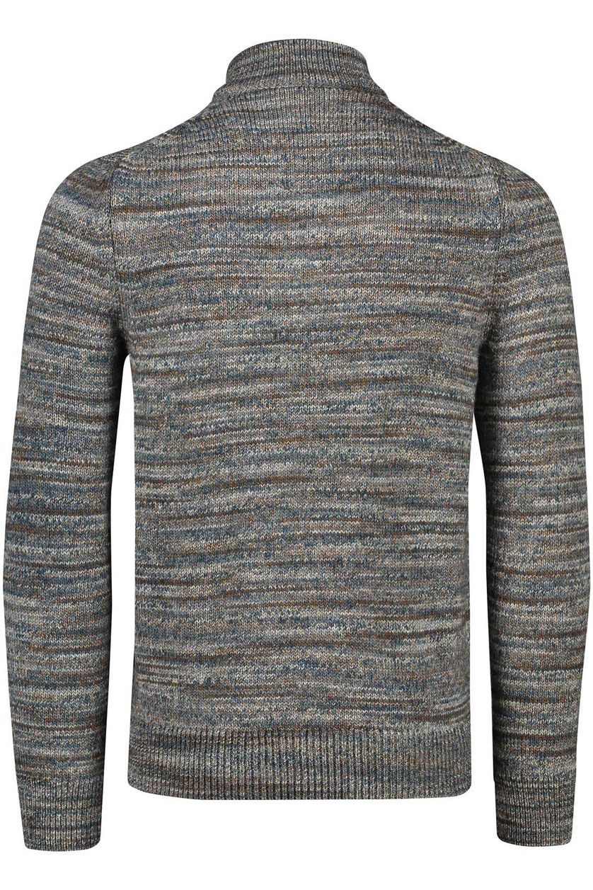 State of Art wijde fit sweater blauw halfzip
