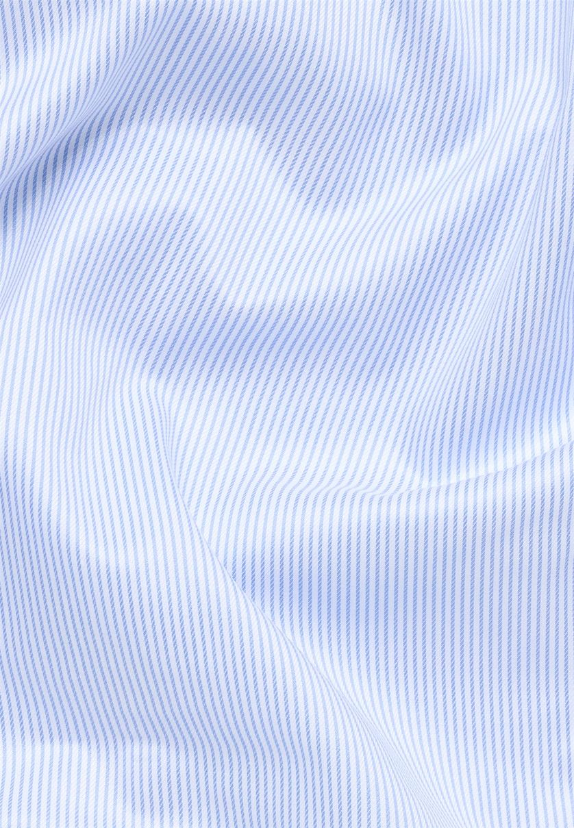 Katoenen Eterna overhemd comfort fit lichtblauw gestreept