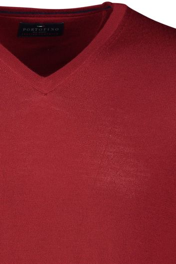 Portofino trui wol v-hals rood