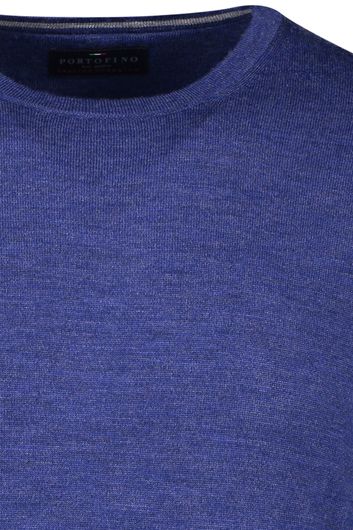 Portofino trui blauw 100% wol