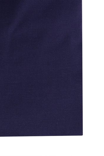 Profuomo overhemd mouwlengte 7 slim fit donkerblauw effen katoen