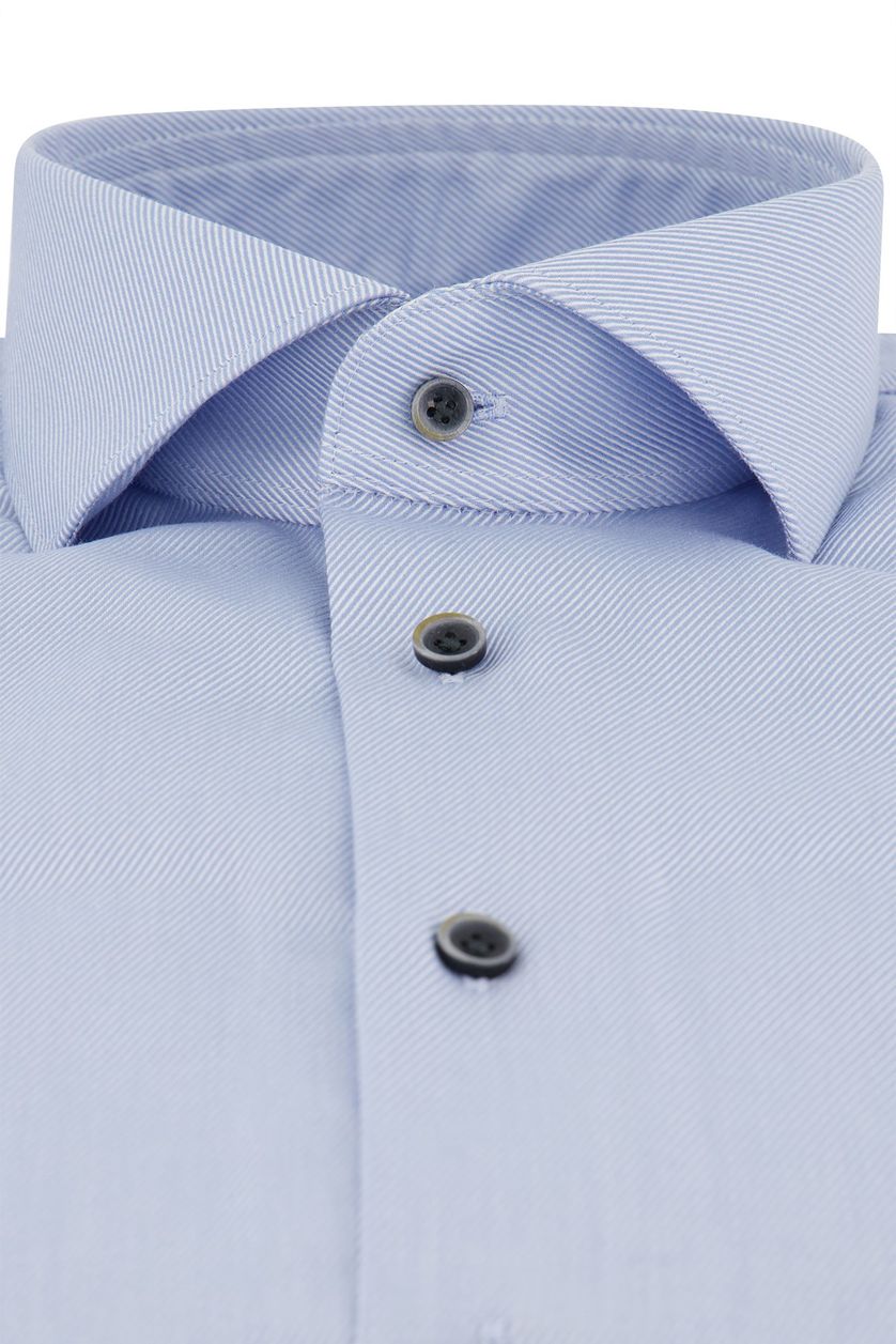 Profuomo mouwlengte 7 overhemd slim fit lichtblauw uni katoen