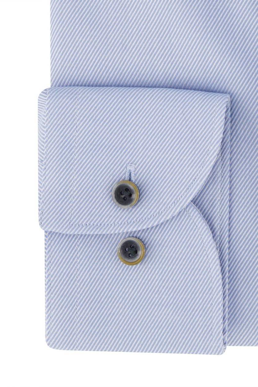Profuomo mouwlengte 7 overhemd slim fit lichtblauw uni katoen