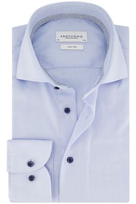 Profuomo Profuomo business overhemd slim fit lichtblauw effen katoen