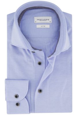 Profuomo Profuomo overhemd normale fit lichtblauw uni met wide spread boord