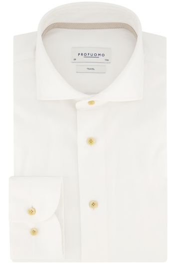 Profuomo overhemd slim fit wit katoen
