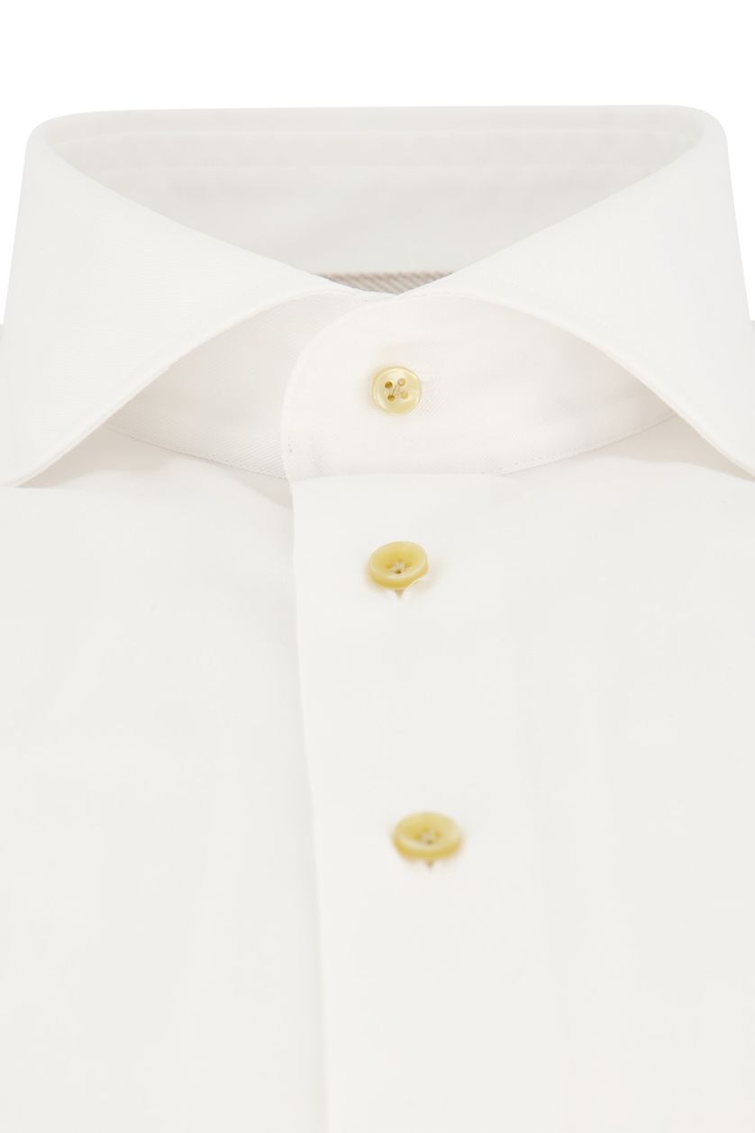 Katoenen Profuomo overhemd slim fit wit