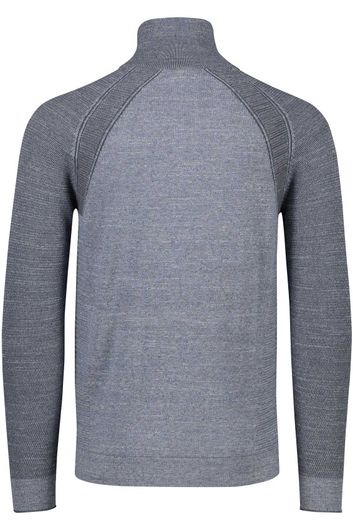 Cast Iron sweater opstaande kraag grijs katoen