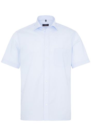 Eterna overhemd korte mouw modern fit lichtblauw  katoen