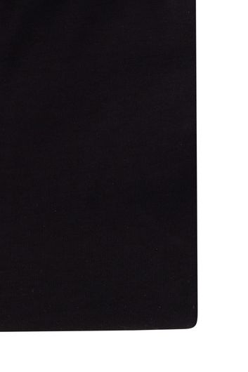 Profuomo overhemd normale fit zwart effen katoen knitted