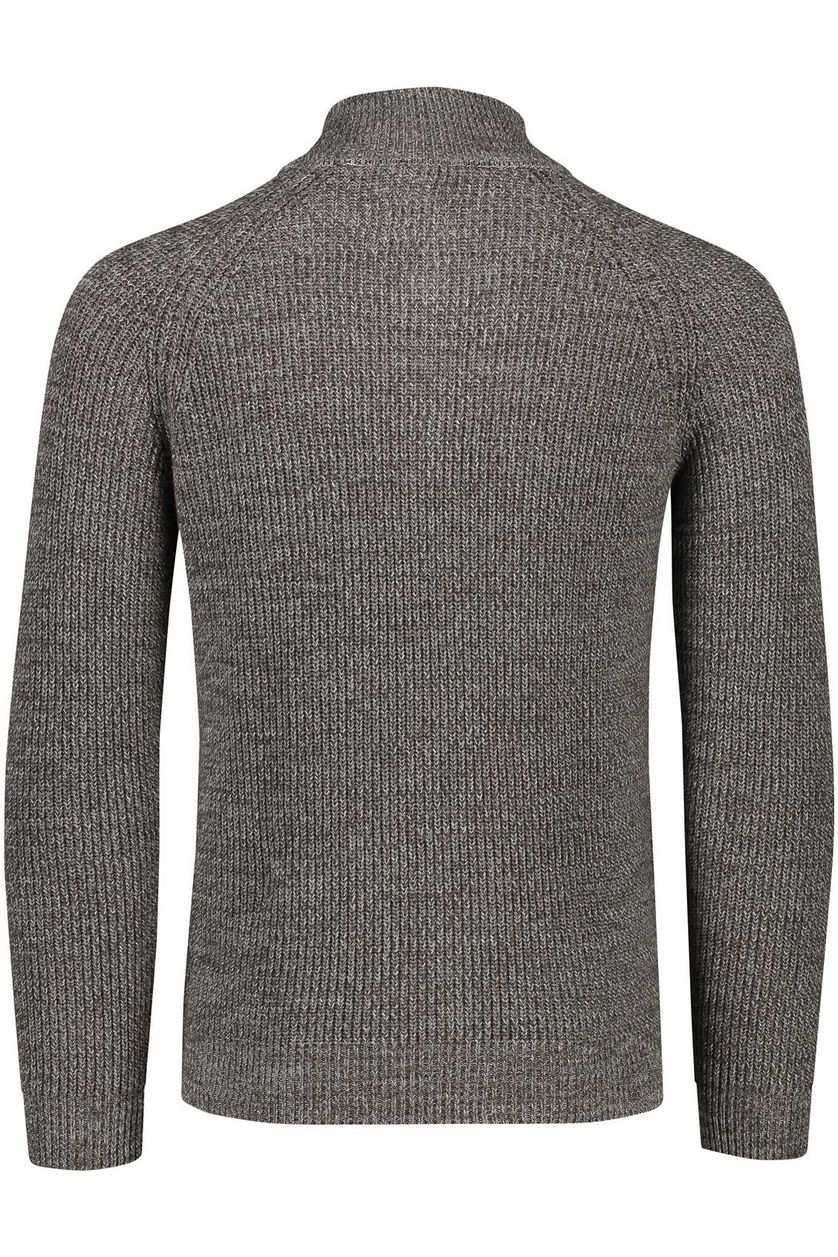 NZA Sweater bruin Ngongofaha half zip normale fit
