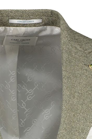 Carl Gross Tedrick Concept Green colbert groen geprint wol normale fit 